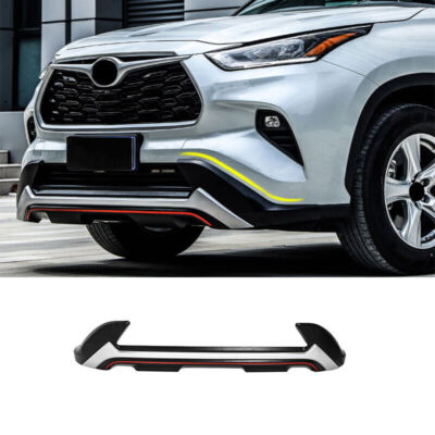 For Toyot@ Highlander 2020-2022 Black Sports Front Bumper Diffuser Spoiler Board