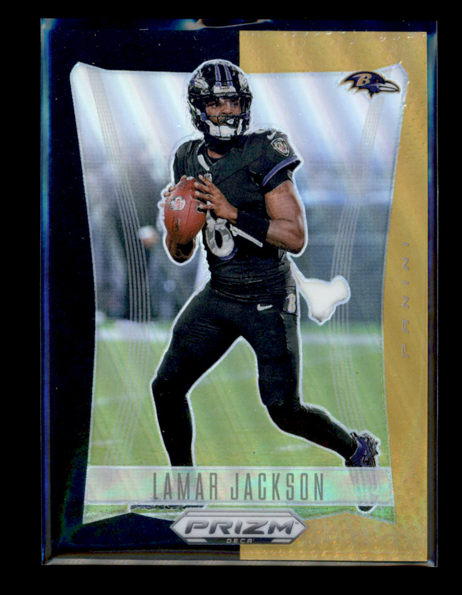 2024 Panini Prizm Deca #20 Lamar Jackson Black Gold 5/5 Baltimore Ravens