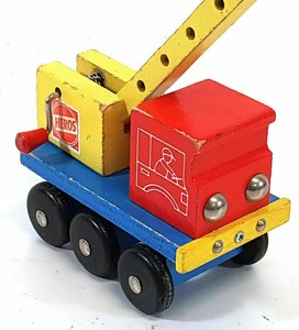 Heros Wood Toy Crane Truck West Germany Vintage 1970s 446ca Ebay