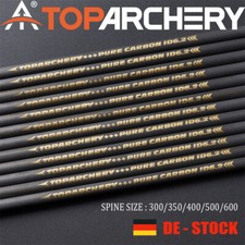 12pcs 33" Carbon Pfeilschäfte ID 6.2MM Geradheit 0,003 Spine 350/400/500/600