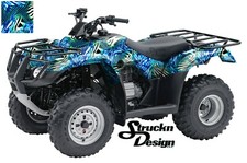 Blue Abstract Zebra Print Camo Decal Vinyl Graphic Wrap Kit ATV UTV Golf Cart 