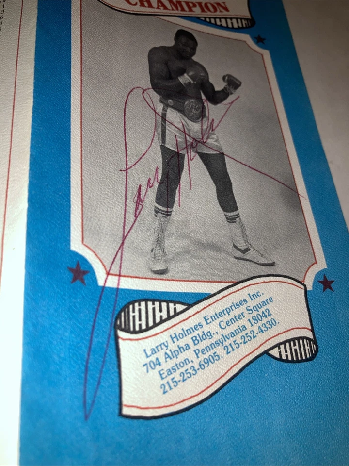 1982 Signed World Champion Larry Holmes promotional boxing program Autographed - Image 2 of 4