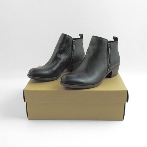 Stivaletti Cowboy Lucky Brand LK-Basel In Pelle Colore Grano - Donna, Tacco 3,8 Cm, Doppia Cerniera - Taglia 37.5 EU - 2