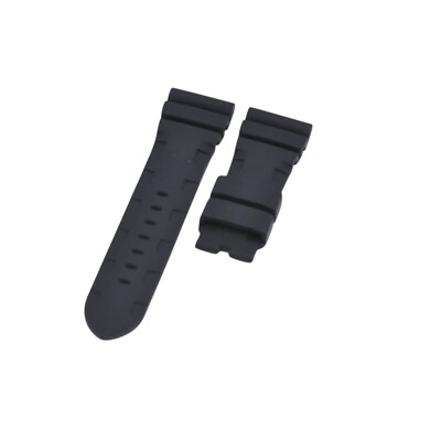 26x22mm Black Rubber Watch Strap For Panerai Luminor Marina Submersible