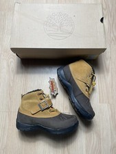 Timberland Kids Wheat Nubuck Mallard Waterproof Buckle Boots Size 2 NEW