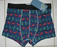  CHAMPIONSHIP GOLD -  SMALL -  MEN'S CHRISTMAS HOLIDAY  NOVELTY BOXER SHORTS 