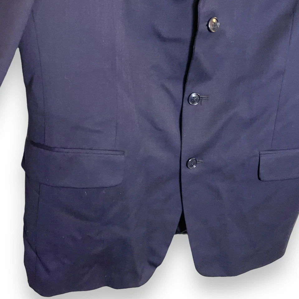 Blazer chaqueta deportiva vintage Jones New York para hombre azul oscuro talla 42 R Golden Fil Foto 4 de 4