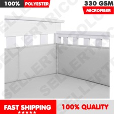 habibee baby breathable cotton crib bumper pads for standard cribs machine washable padded crib