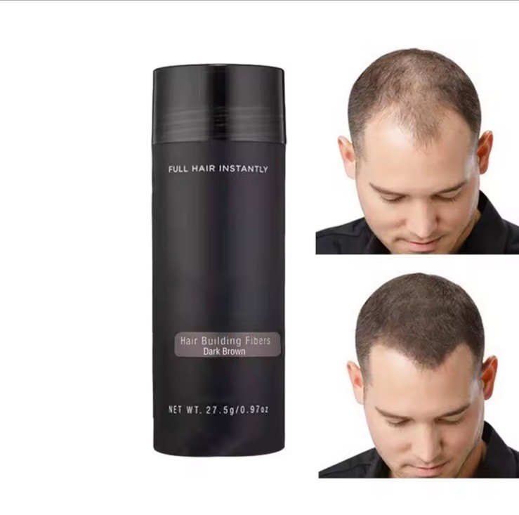 Compresor de cabello 27,5 g. Fibras capilares, pelo disperso pelo suelto Hair Fibers marrón oscuro