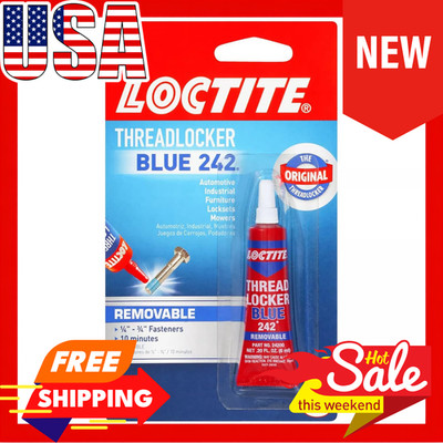 Loctite Threadlocker Blue 242 - Removable Thread Lock Glue for Nuts, Bolts, & Fa