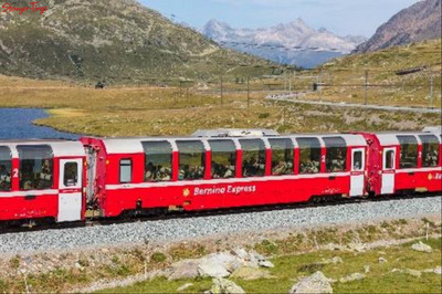 Kato RhB Bernina Express (neues Logo) 3 Wagen Reisezugwagen Set Maßstab 1:150, Spur N
