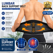 Lower Back Support Brace Lumbar Waist Belt Double Pull Breathable Belt Men Women