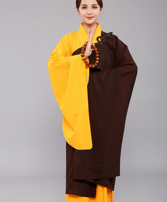 Unisex Shaolin Zen Buddhist Monk Dress Manyi Kesa Cassock Robe Meditation Suit