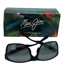 Maui Jim Red Sands Men Polarized Black Rectangular Sunglasses MJ0432S-001
