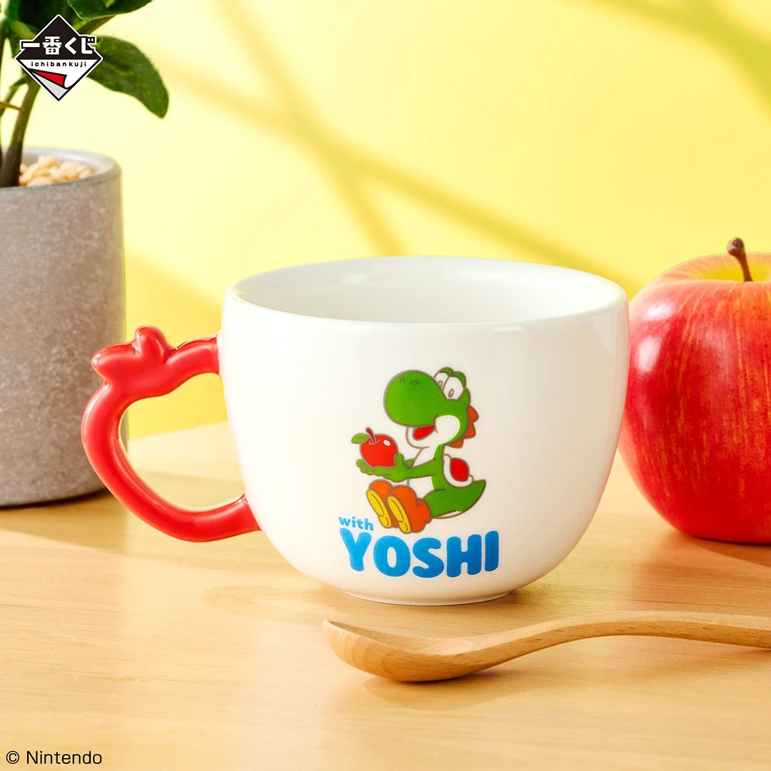 Yoshi Super Mario Ichiban Kuji Mug Cup Apple Handle C Prize 10cm Japan New 2026