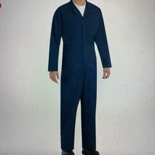 NWT Red Kap Action Back Zippered Coverall With Chest Pockets Navy 48-REG