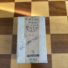 M1 Garand Enbloc 8 Round Clip - Lot Of 2 with cardboard packaging dated 66 BRW