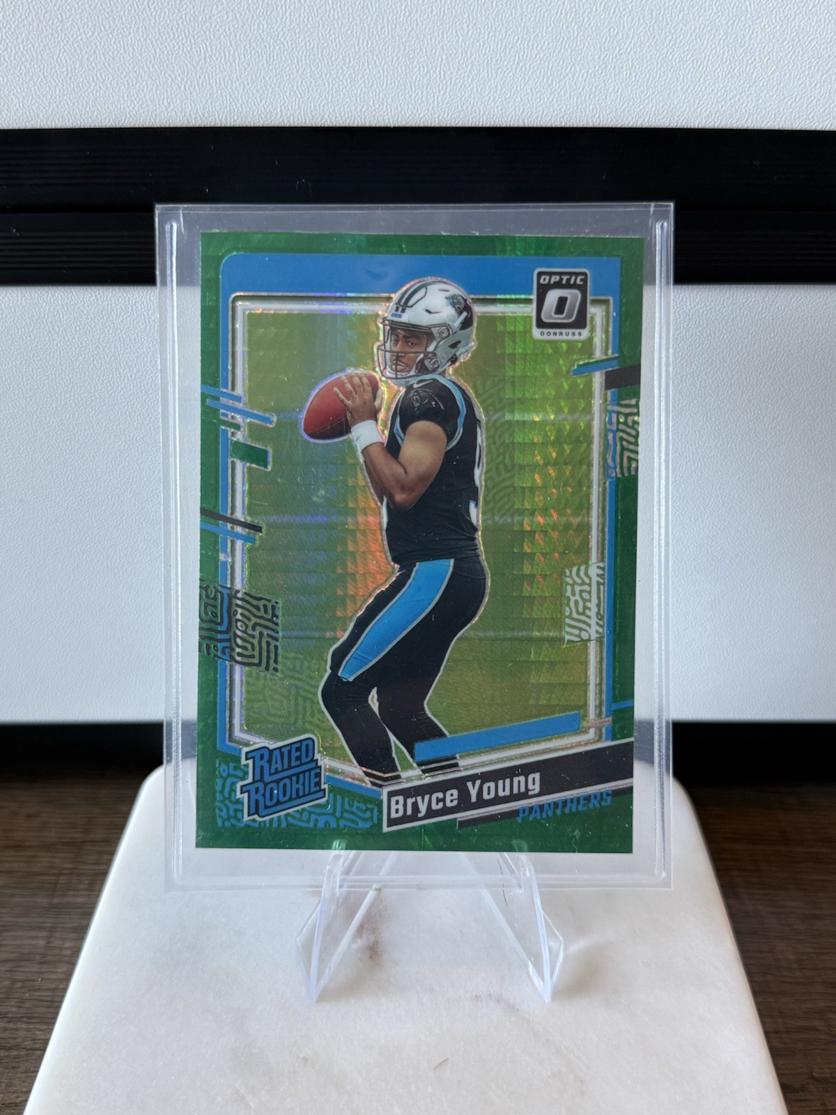 2023 Panini Donruss Optic - Rated Rookie Bryce Young #213 Green Hyper Prizm (RC)