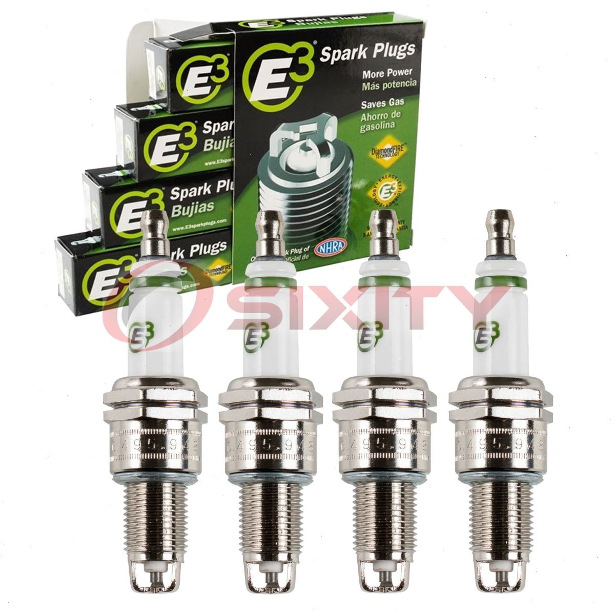 4 pc E3 Spark Plugs for 1984-1995 Dodge Caravan 2.2L 2.5L 2.6L L4 Ignition gy