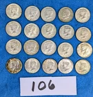 $10.00 Face Value 40% Silver 20 Kennedy Half Dollars Lot 106