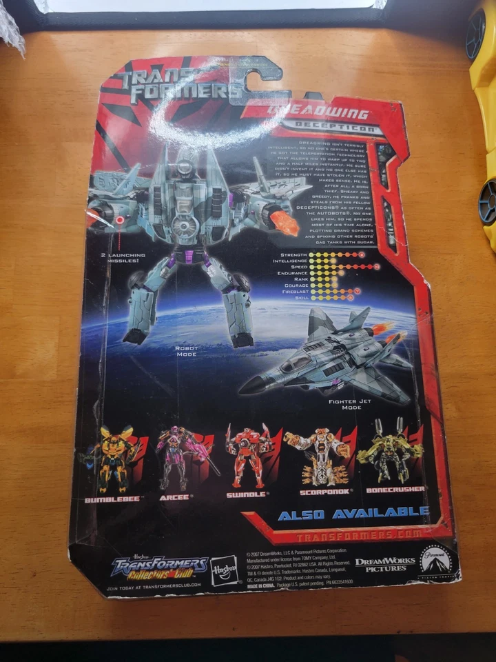 Transformers 2008 Movie Deluxe Class DREADWING MOSC NEW - Image 3 of 4