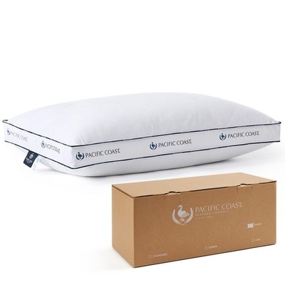 Firm Bed Pillow, Luxury Hotel Collection Goose Feather and Down Pillow for Sl...