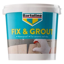 Bartoline Fix Grout Wall Tile Powder Fully Waterproof Cement-Based White 2.5kg