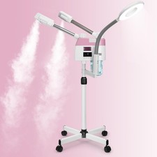 Professional 3 in 1 Facial Steamer with 5X Magnifying Lamp Salon Spa w/ Wheels