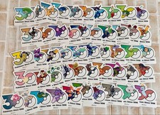 Pokemon 30th Anniversary Stickers 50 pcs Bulk Set Korea Exclusive Official New