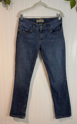Allen B. Womens Denim Jeans Sz 29 Straight Leg Medium Wash Cotton Blend Stretch