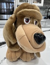 Tonka Pooch Patrol Plush Dog 1990 Brown Basset Hound 15  Vintage Stuffed Animal
