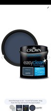 Crown Bathroom Paint - Midnight Navy - 2.5L - Easyclean - Tough & Washable
