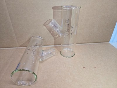 O-I/Schott KIMAX 6526-4020, 4'' x 2'' Tee Wye Tempered Glass Fitting Drainline