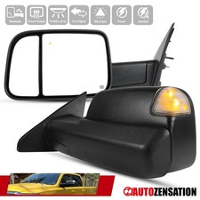 Fit 2019-2024 Dodge Ram 1500 Power Fold Towing Mirrorsheatblind Spotsignal