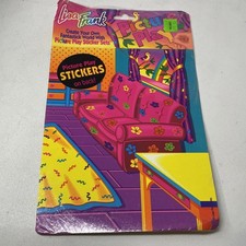 Vintage Lisa Frank Picture Play Reusable Vinyl Stickers Clown Set New NOS Rare