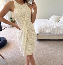 Zimmermann Lace Ecru Dress Size 1 AU/UK10 US6 Floral Romantic Knee Length