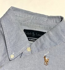 Vintage Ralph Lauren Shirt Men  s Large Oxford Blue Classic Fit