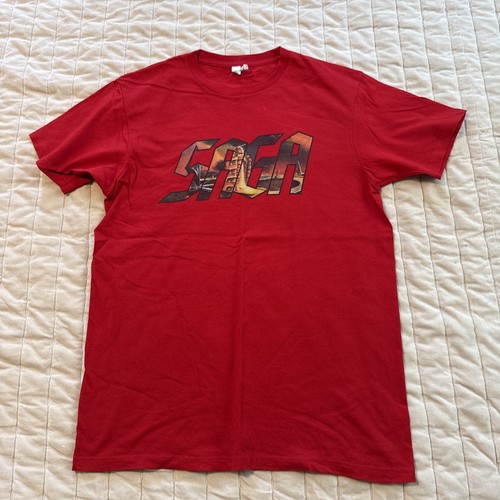 Saga - Band Logo T-shirt (Medium, Red) - Picture 1 of 3