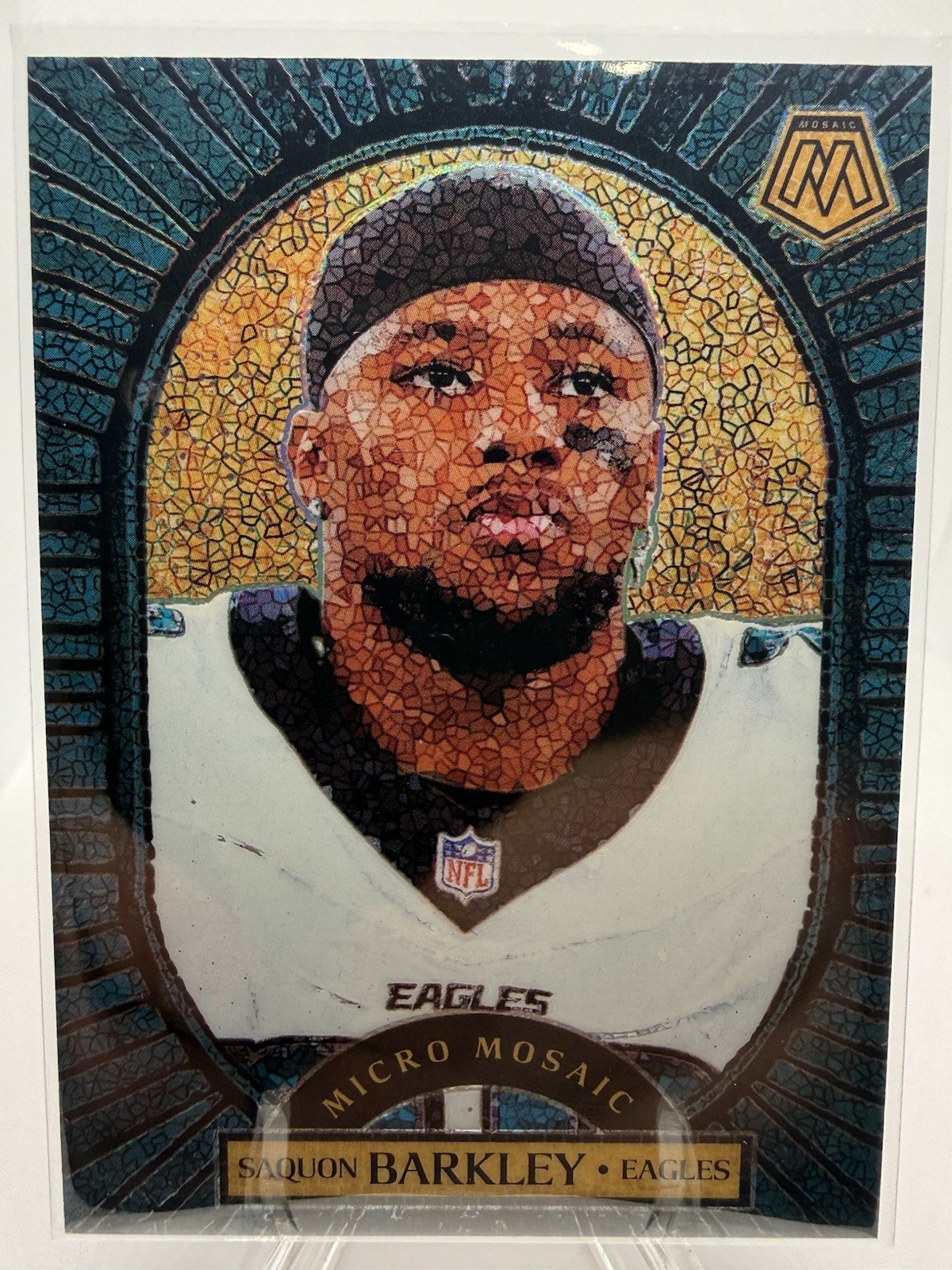 Panini 2025 Mosaic Saquon Barkley Micro Mosaic Insert #5 Eagles NFL Football
