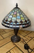 Widdop Bingham Tiffany Style Art Deco Design Table Lamp Stained Glass Shade
