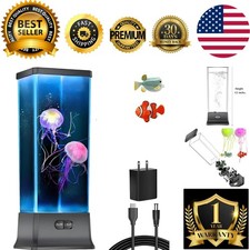 Color Changing Jellyfish Aquarium Lamp - Unique Night Light for Kids Adults