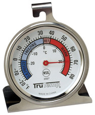 Refrigerator Freezer Thermometer Analog Dial Temp Gauge Stainless Steel