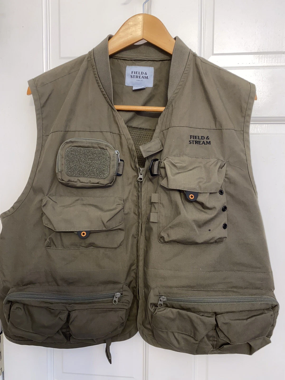 Field & Stream Fishing Vest Men XL Multi Pocket Outdoor Utility Green