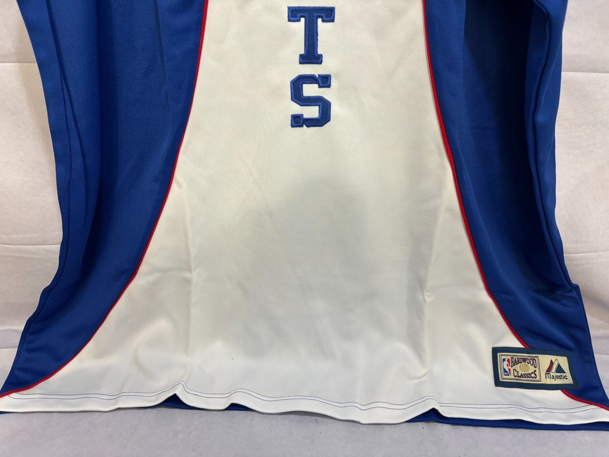 New Jersey Nets Hardwood Classics Men's Majestic NBA White Blue