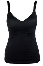 Rhonda Shear Molded Cup Cami Tank Top Black 3x Shape wear Bra NWOT