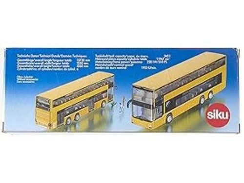 siku 1884, MAN Double-Decker City Bus, 1:87, Metal,Plastic, Yellow, Rubber tyres - Picture 4 of 9