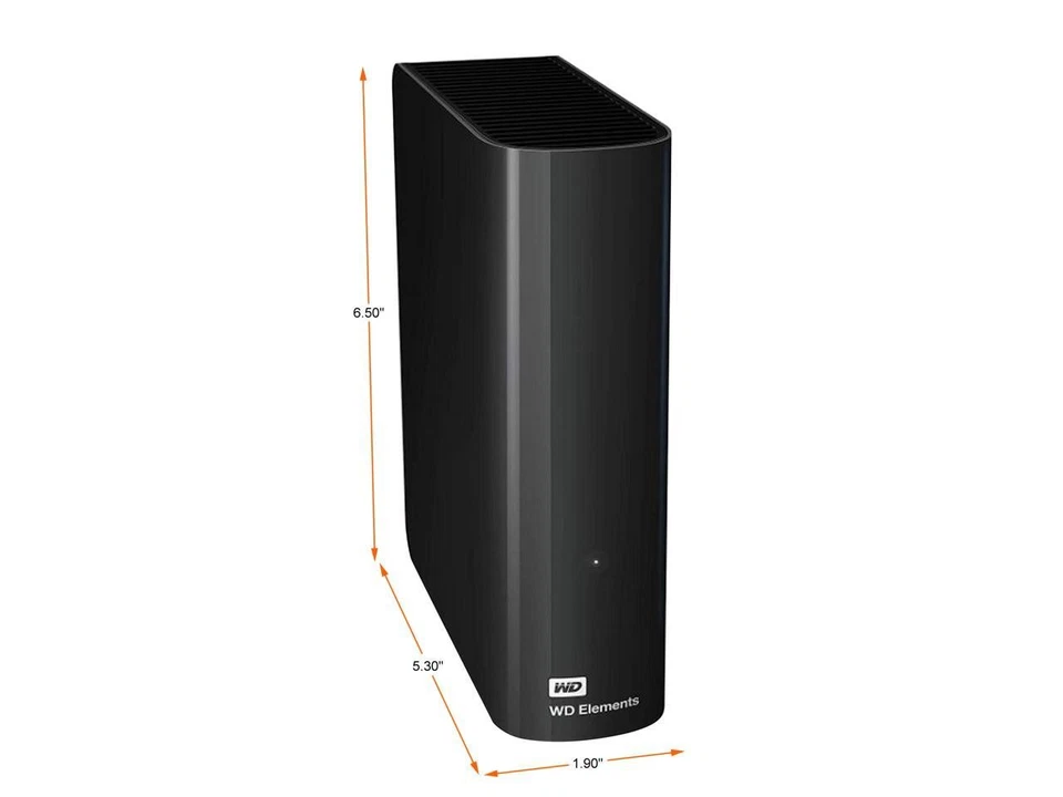 WD Elements 14TB USB 3.0 Desktop External Hard Drive WDBWLG0140HBK-NESN Black - Image 3 of 4
