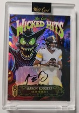 2025 STEELERS AARON RODGERS TRUE 1/1 AUTO WILD CARD WICKED HITS CASE HIT! MINT🔥