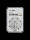 2018 $1 1-oz American Silver Eagle NGC MS69 Brown Label