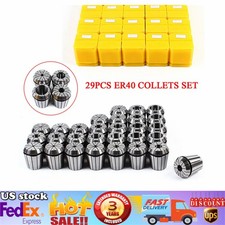 29-Piece ER40 Precision Spring Collet Set for CNC Milling and Lathe Tools
